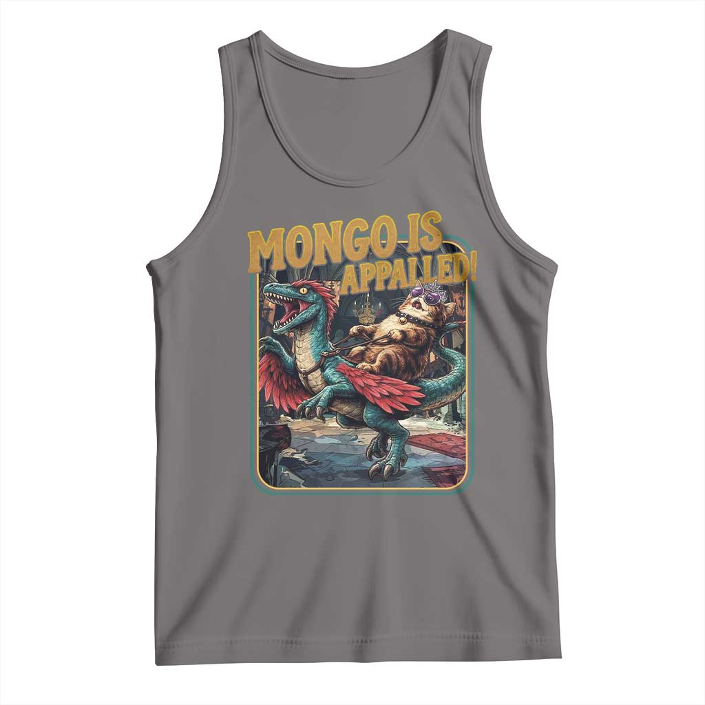 Mongo is Appalled Tank Top Vintage Princess Cat Riding Dinosaur Sci-Fi Book Lover TS14 Deep Heather Print Your Wear