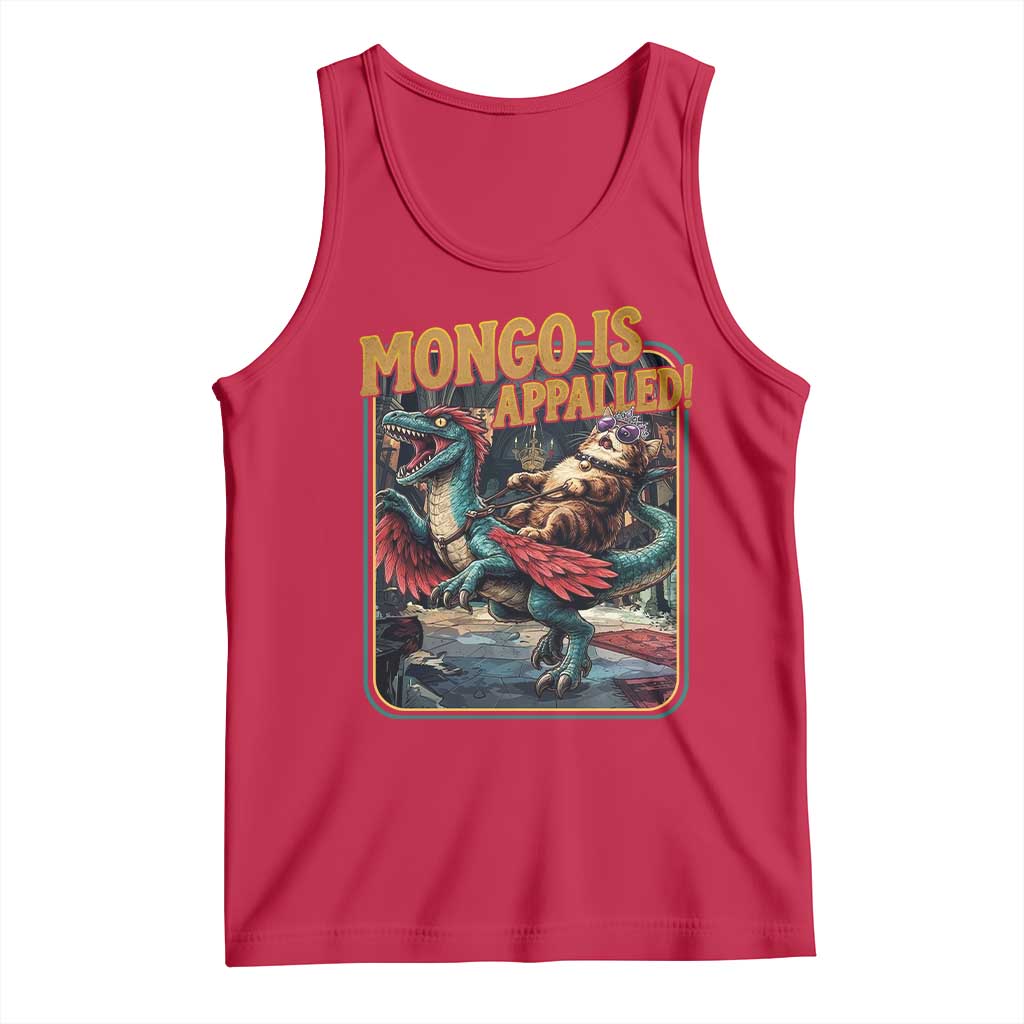 Mongo is Appalled Tank Top Vintage Princess Cat Riding Dinosaur Sci-Fi Book Lover TS14 Red Print Your Wear