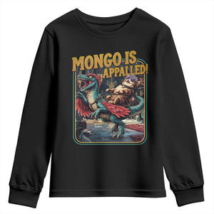 Mongo is Appalled Youth Sweatshirt Vintage Princess Cat Riding Dinosaur Sci-Fi Book Lover TS14 Black Print Your Wear