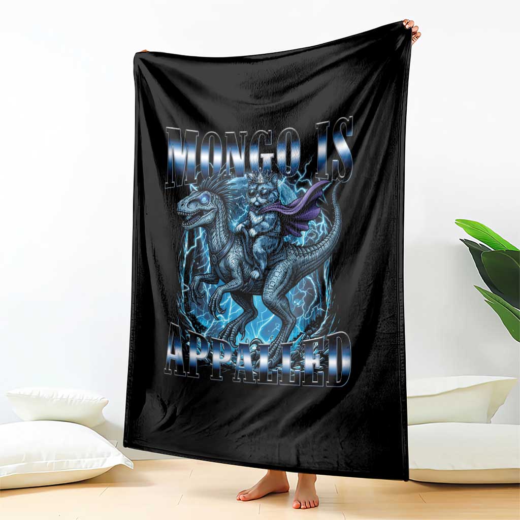 Mongo is Appalled Throw Blanket Funny Princess Cat Riding Dinosaur TS14 Print Your Wear