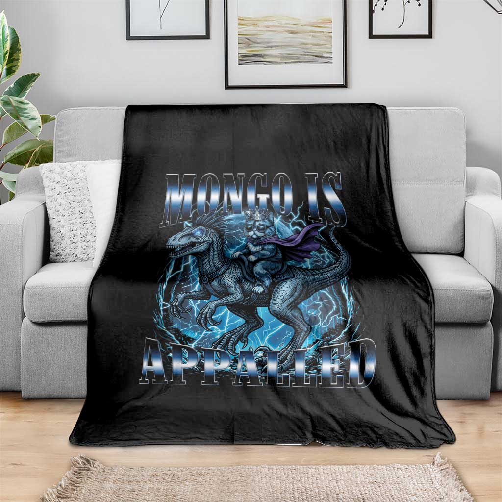 Mongo is Appalled Throw Blanket Funny Princess Cat Riding Dinosaur TS14 Print Your Wear