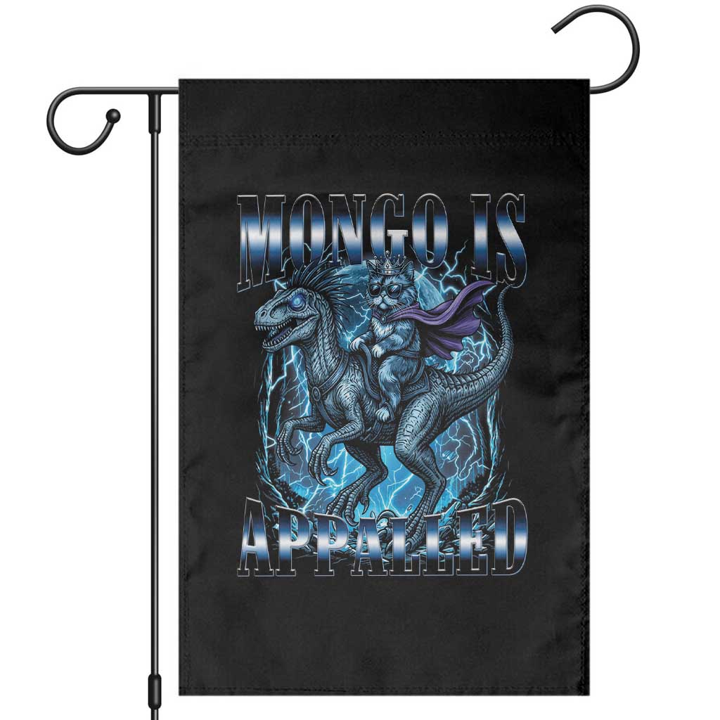 Mongo is Appalled Garden Flag Funny Princess Cat Riding Dinosaur TS14 Black Print Your Wear