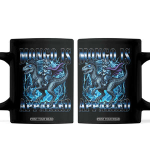 Mongo is Appalled Coffee Mug Funny Princess Cat Riding Dinosaur TS14 Black Print Your Wear
