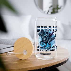 Mongo is Appalled Glass Can Funny Princess Cat Riding Dinosaur TS14 Print Your Wear