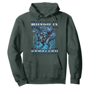 Mongo is Appalled Hoodie Funny Princess Cat Riding Dinosaur TS14 Dark Forest Green Print Your Wear