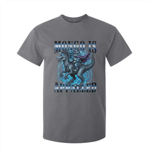 Mongo is Appalled T Shirt For Kid Funny Princess Cat Riding Dinosaur TS14 Charcoal Print Your Wear
