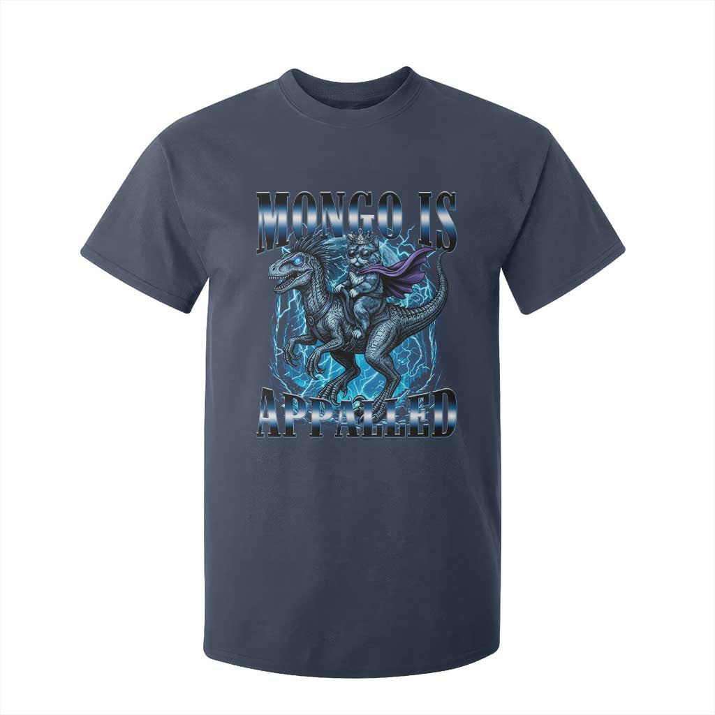 Mongo is Appalled T Shirt For Kid Funny Princess Cat Riding Dinosaur TS14 Navy Print Your Wear