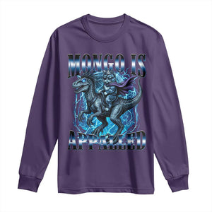 Mongo is Appalled Long Sleeve Shirt Funny Princess Cat Riding Dinosaur TS14 Purple Print Your Wear
