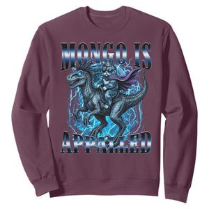 Mongo is Appalled Sweatshirt Funny Princess Cat Riding Dinosaur TS14 Maroon Print Your Wear