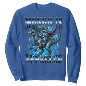 Mongo is Appalled Sweatshirt Funny Princess Cat Riding Dinosaur TS14 Royal Blue Print Your Wear