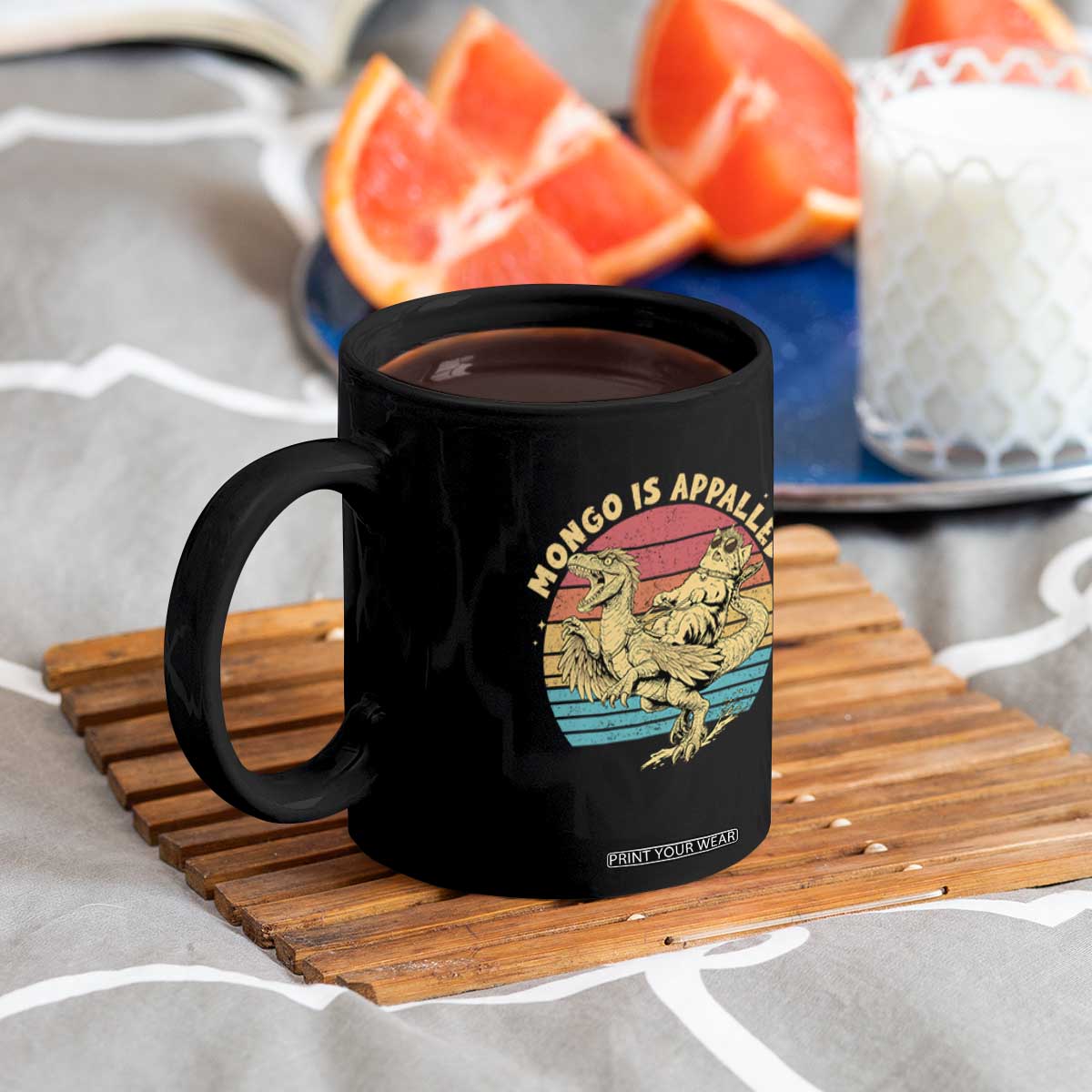 Mongo is Appalled Coffee Mug Vintage Princess Cat Riding Dinosaur TS14 Print Your Wear