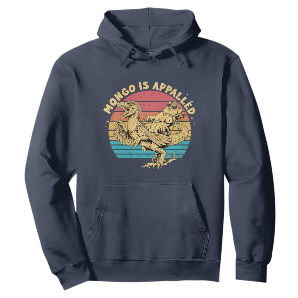 Mongo is Appalled Hoodie Vintage Princess Cat Riding Dinosaur TS14 Navy Print Your Wear