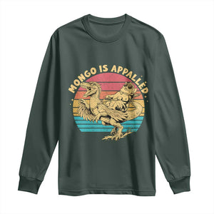 Mongo is Appalled Long Sleeve Shirt Vintage Princess Cat Riding Dinosaur TS14 Dark Forest Green Print Your Wear