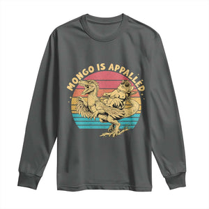 Mongo is Appalled Long Sleeve Shirt Vintage Princess Cat Riding Dinosaur TS14 Dark Heather Print Your Wear