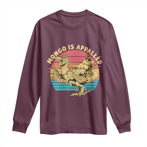 Mongo is Appalled Long Sleeve Shirt Vintage Princess Cat Riding Dinosaur TS14 Maroon Print Your Wear