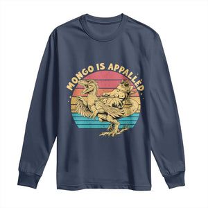 Mongo is Appalled Long Sleeve Shirt Vintage Princess Cat Riding Dinosaur TS14 Navy Print Your Wear