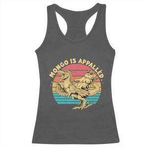 Mongo is Appalled Racerback Tank Top Vintage Princess Cat Riding Dinosaur TS14 Dark Heather Print Your Wear