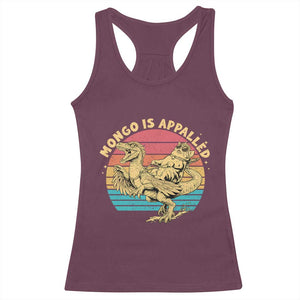 Mongo is Appalled Racerback Tank Top Vintage Princess Cat Riding Dinosaur TS14 Maroon Print Your Wear