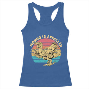 Mongo is Appalled Racerback Tank Top Vintage Princess Cat Riding Dinosaur TS14 Royal Blue Print Your Wear