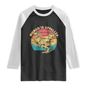 Mongo is Appalled Raglan Shirt Vintage Princess Cat Riding Dinosaur TS14 Black White Print Your Wear