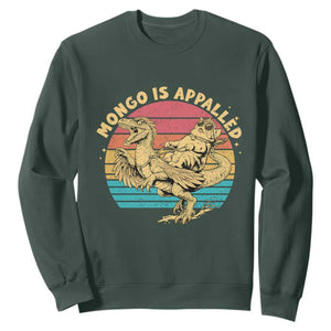 Mongo is Appalled Sweatshirt Vintage Princess Cat Riding Dinosaur TS14 Dark Forest Green Print Your Wear