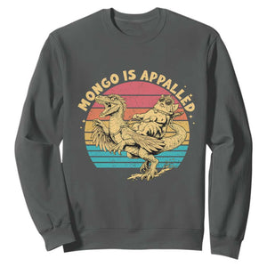 Mongo is Appalled Sweatshirt Vintage Princess Cat Riding Dinosaur TS14 Dark Heather Print Your Wear