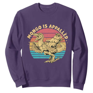 Mongo is Appalled Sweatshirt Vintage Princess Cat Riding Dinosaur TS14 Purple Print Your Wear
