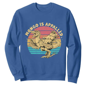Mongo is Appalled Sweatshirt Vintage Princess Cat Riding Dinosaur TS14 Royal Blue Print Your Wear