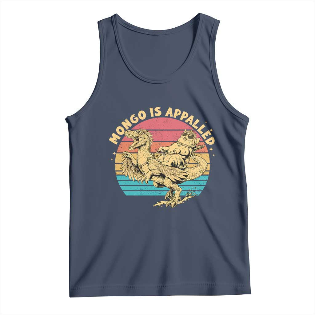 Mongo is Appalled Tank Top Vintage Princess Cat Riding Dinosaur TS14 Navy Print Your Wear