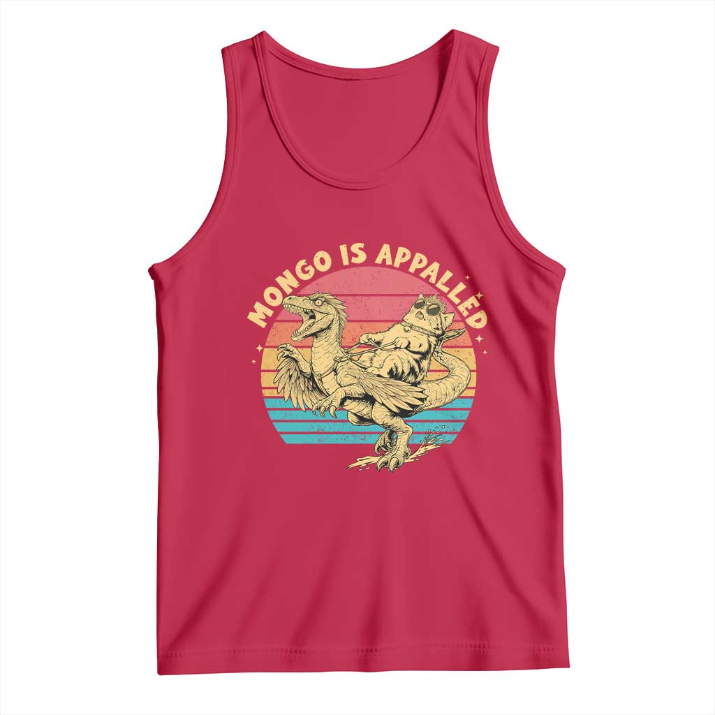 Mongo is Appalled Tank Top Vintage Princess Cat Riding Dinosaur TS14 Red Print Your Wear