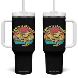 Mongo is Appalled Tumbler With Handle Vintage Princess Cat Riding Dinosaur TS14 One Size: 40 oz Black Print Your Wear