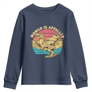Mongo is Appalled Youth Sweatshirt Vintage Princess Cat Riding Dinosaur TS14 Navy Print Your Wear