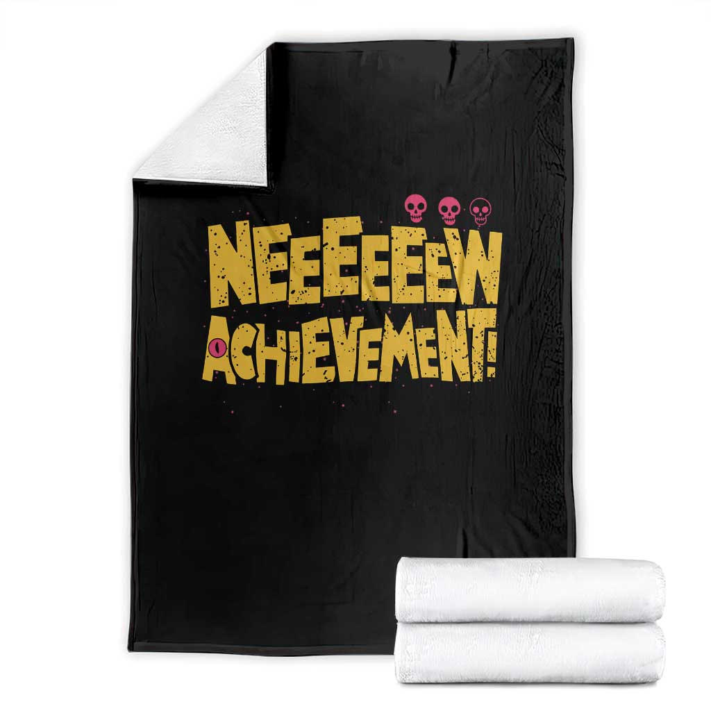 New Achievement Throw Blanket Funny Sci-Fi Book Lover TS14 Black Print Your Wear