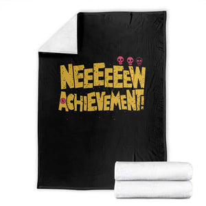 New Achievement Throw Blanket Funny Sci-Fi Book Lover TS14 Black Print Your Wear