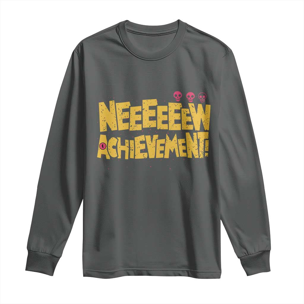 New Achievement Long Sleeve Shirt Funny Sci-Fi Book Lover TS14 Dark Heather Print Your Wear