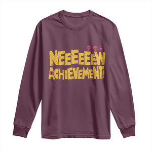 New Achievement Long Sleeve Shirt Funny Sci-Fi Book Lover TS14 Maroon Print Your Wear