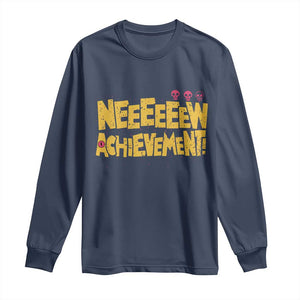 New Achievement Long Sleeve Shirt Funny Sci-Fi Book Lover TS14 Navy Print Your Wear