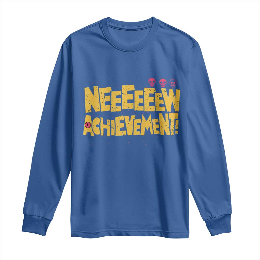 New Achievement Long Sleeve Shirt Funny Sci-Fi Book Lover TS14 Royal Blue Print Your Wear