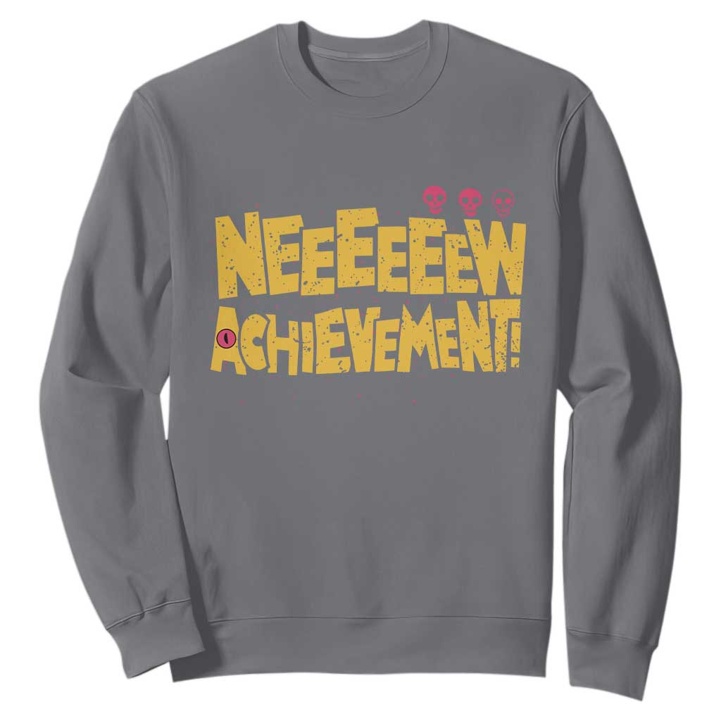 New Achievement Sweatshirt Funny Sci-Fi Book Lover TS14 Charcoal Print Your Wear