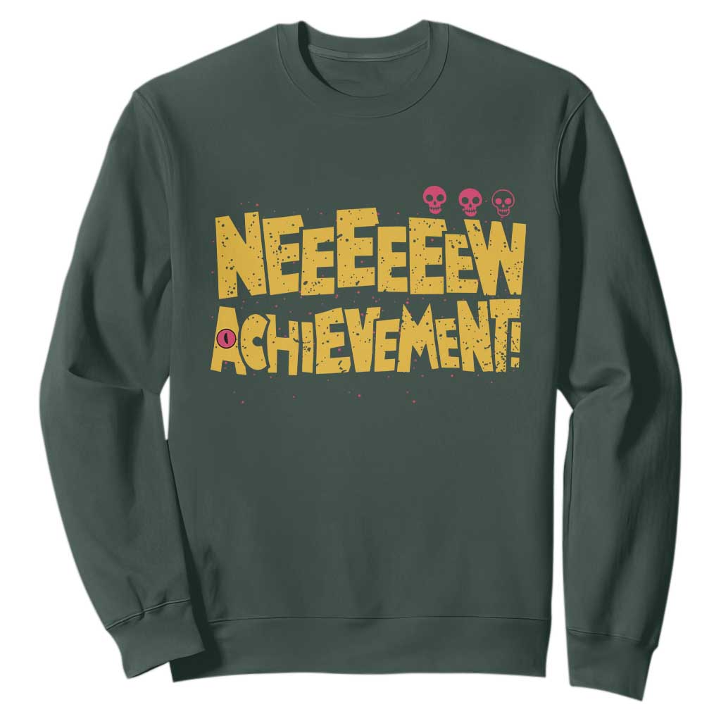 New Achievement Sweatshirt Funny Sci-Fi Book Lover TS14 Dark Forest Green Print Your Wear