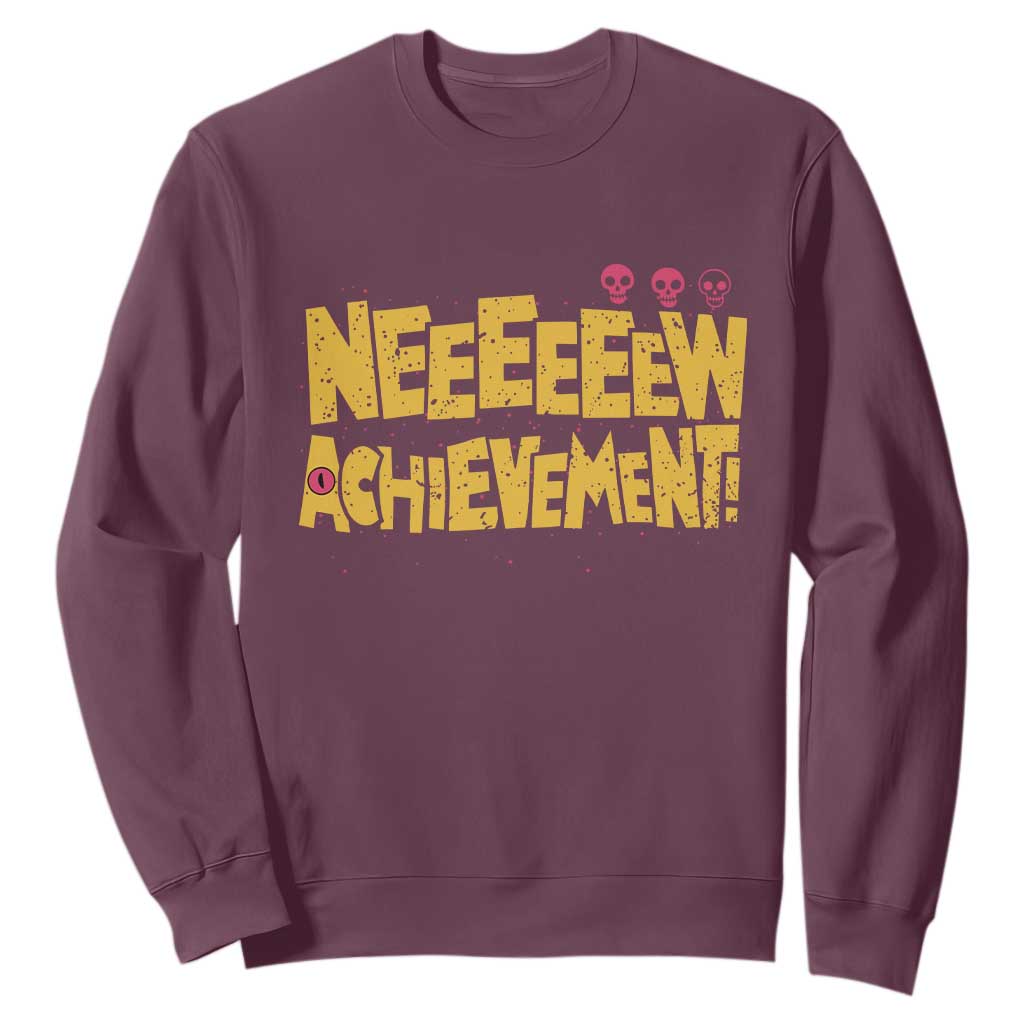 New Achievement Sweatshirt Funny Sci-Fi Book Lover TS14 Maroon Print Your Wear