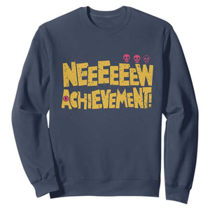 New Achievement Sweatshirt Funny Sci-Fi Book Lover TS14 Navy Print Your Wear