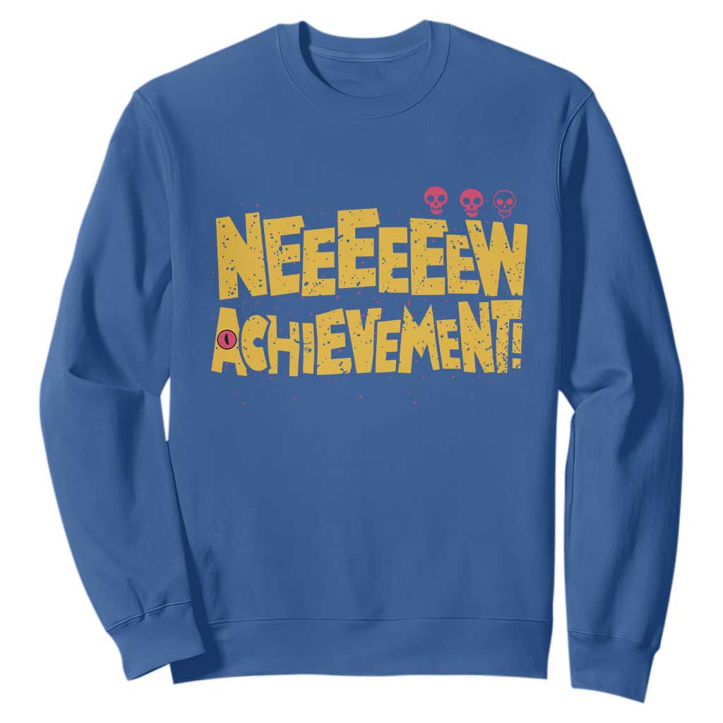 New Achievement Sweatshirt Funny Sci-Fi Book Lover TS14 Royal Blue Print Your Wear