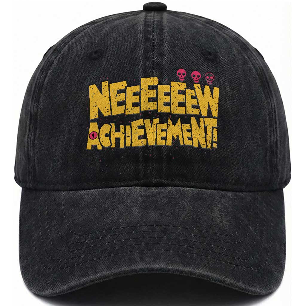 New Achievement Washed Cotton Baseball Cap Funny Sci-Fi Book Lover TS14 Print Your Wear