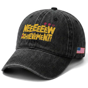 New Achievement Washed Cotton Baseball Cap Funny Sci-Fi Book Lover TS14 Print Your Wear