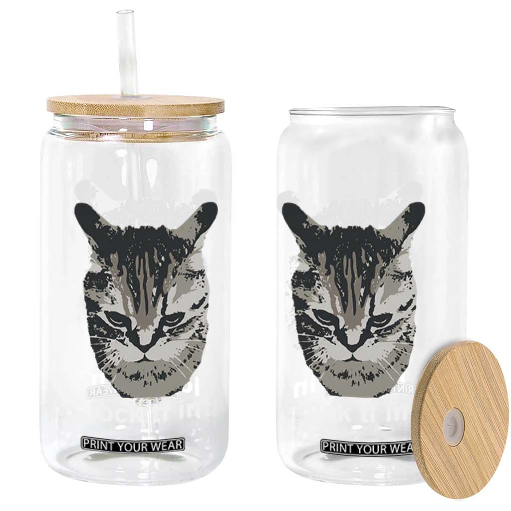 Lock TF In Cat Glass Can Funny Gen Z Meme TS14 Print Your Wear