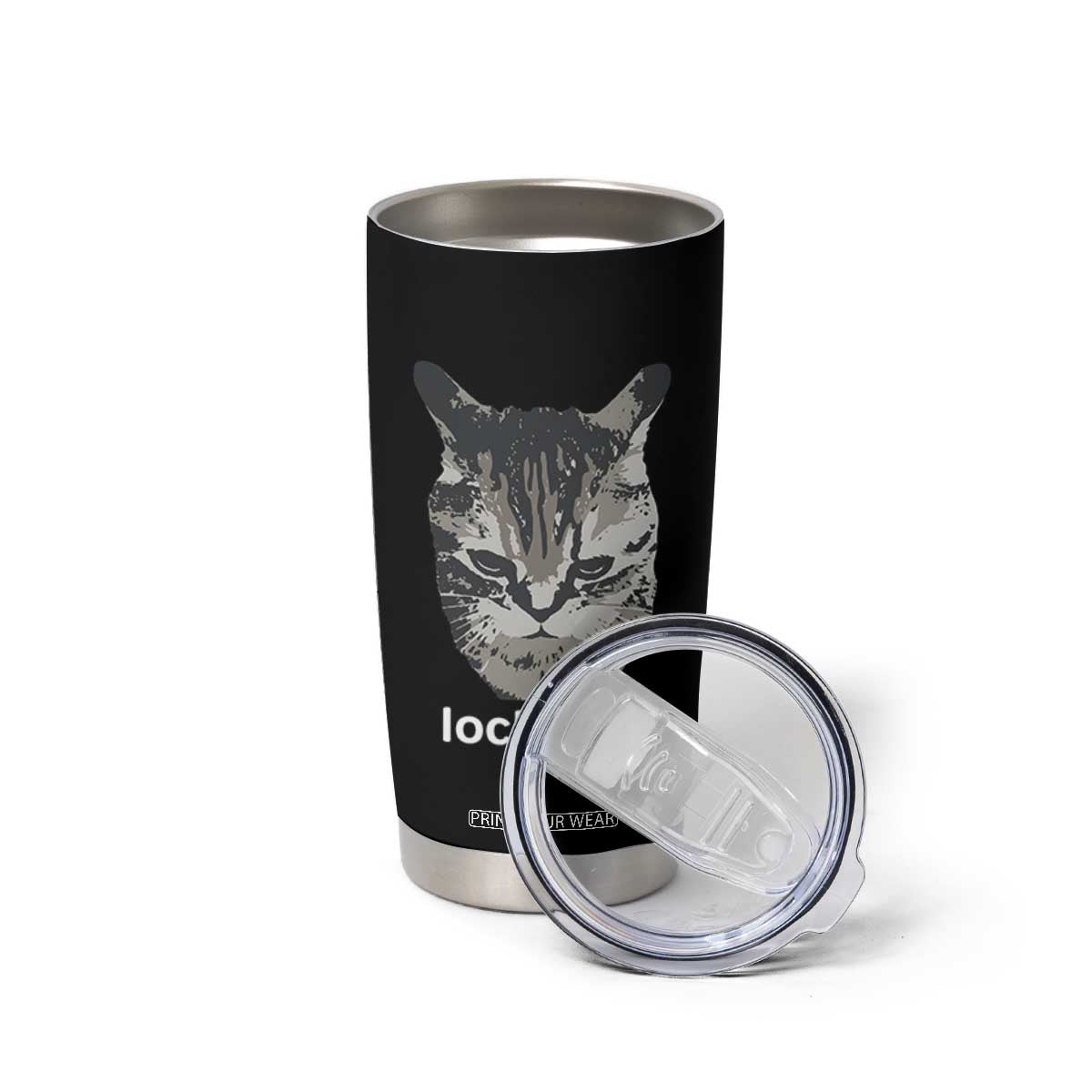 Lock TF In Cat Tumbler Cup Funny Gen Z Meme TS14 Print Your Wear