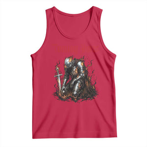 Tummy Hurts Tank Top Funny Medieval Knight Dark Humor TS14 Red Print Your Wear