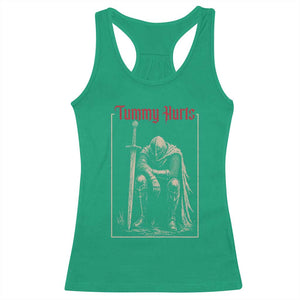 Tummy Hurts Racerback Tank Top Funny Medieval Knight Dark Meme TS14 Irish Green Print Your Wear