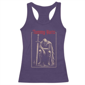 Tummy Hurts Racerback Tank Top Funny Medieval Knight Dark Meme TS14 Purple Print Your Wear